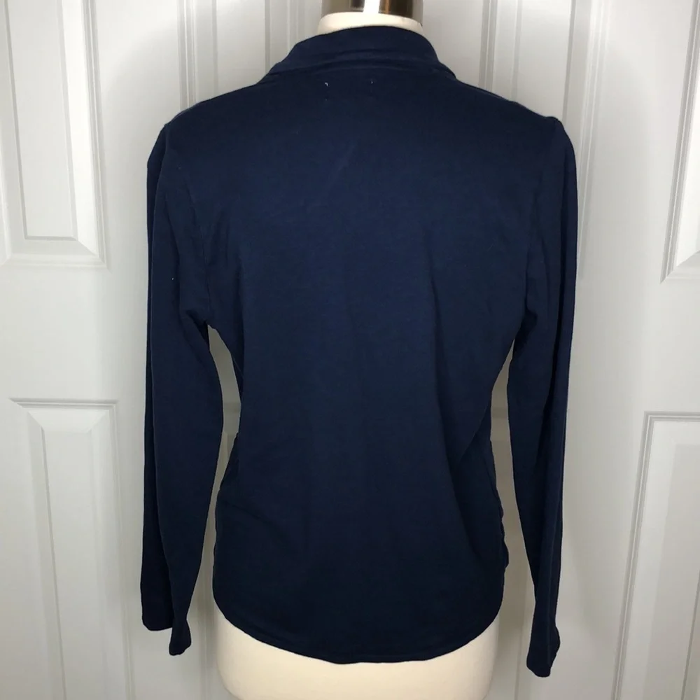 Hartford Navy Cotton Cardigan Size 2